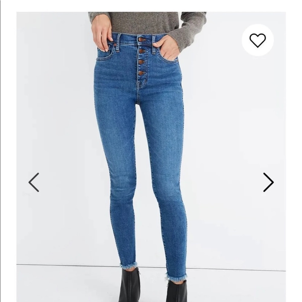 BLUE Size 27 madewell jeans with button
